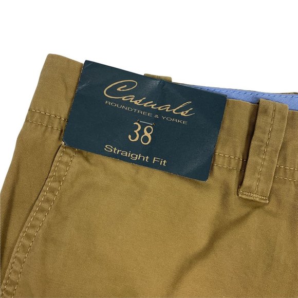 Roundtree & Yorke 38" X 10" NWT Shorts Casuals Straight Fit Brown - Picture 4 of 5